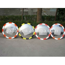 180 degree road convex mirror with luminescent edge